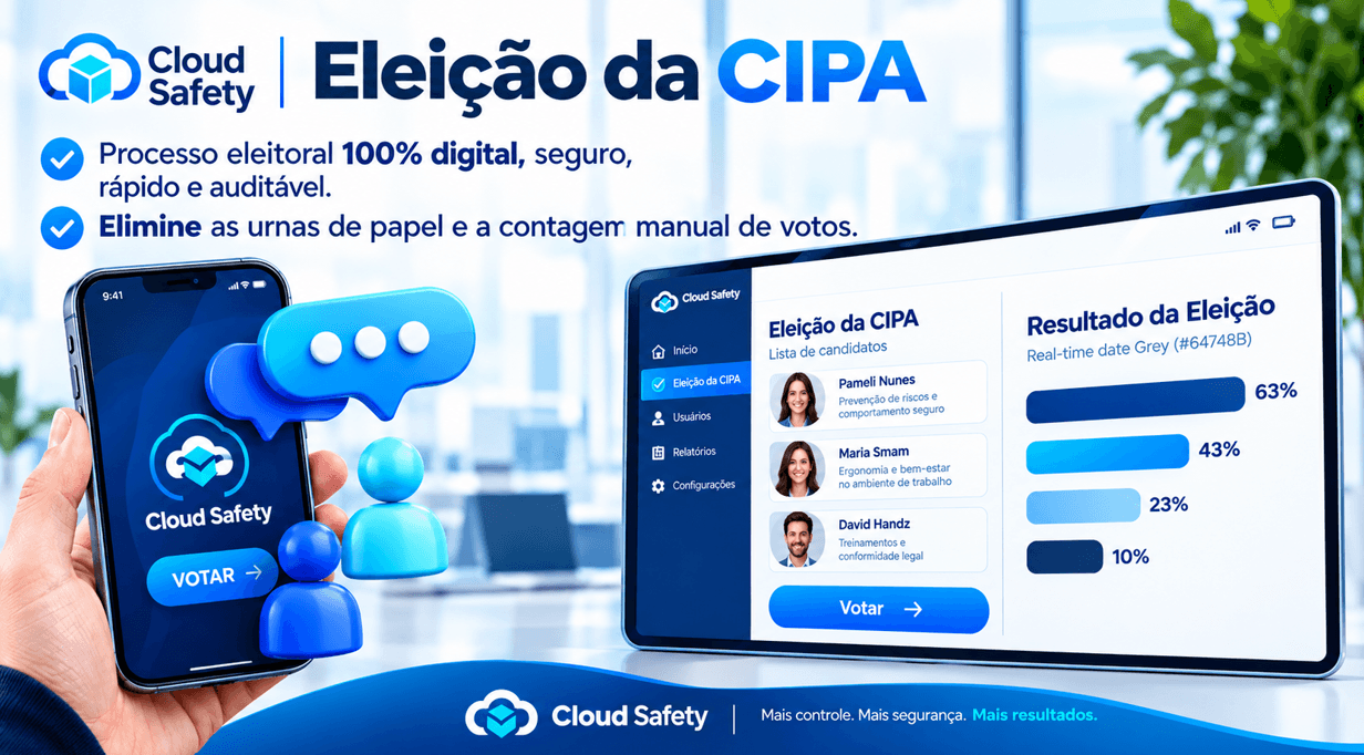 Eleição da CIPA: processo eleitoral 100% digital, seguro, rápido e auditável